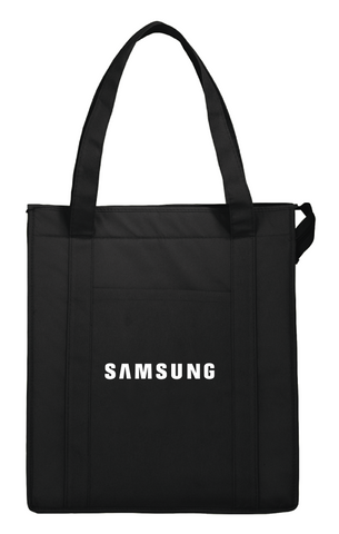 Insulated Grocery Black Tote